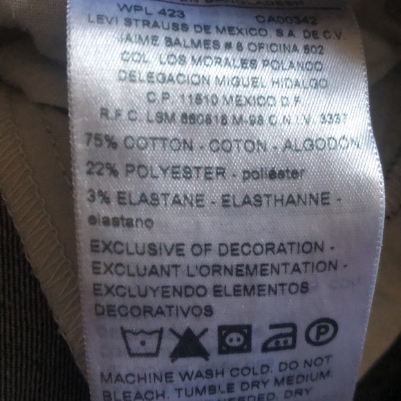 Levis Denizen Modern Slim Stretch Jeans Mid Rise Blue Wash Size 27 - Picture 7 of 8